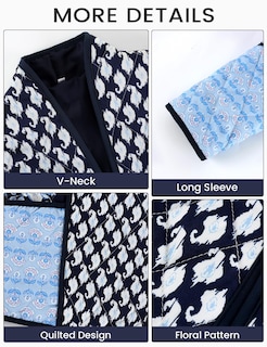 Foto 6 | Foto 6 | Chaqueta Wyeysyt Para Mujer Acolchada Con Estampado Floral Azul Marino - Venta Internacional.