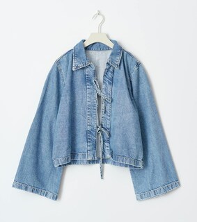 Foto 4 | Foto 4 | Chaqueta Vaquera Corta Louvasabuce Para Mujer Manga Larga Con Lazo En La Parte Delantera - Venta Internacional.