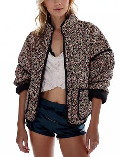 Foto 1 | Foto 1 | Chaqueta Acolchada Corta Omoone Con Estampado Floral Y Acolchado - Venta Internacional.