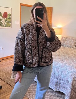 Foto 3 | Foto 3 | Chaqueta Acolchada Corta Omoone Con Estampado Floral Y Acolchado - Venta Internacional.