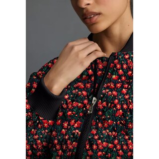 Foto 6 | Foto 6 | Chaqueta Tipo Bomber Shiyifa Bordada Con Margaritas Para Mujer Color Negro Y Rojo - Venta Internacional.