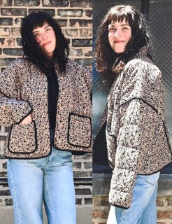 Foto 4 | Foto 4 | Chaqueta Tipo Cárdigan Acolchada Con Estampado De Chaqueta Omoone Para Mujer - Venta Internacional.
