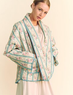 Foto 2 | Foto 2 | Chaqueta Meyhad Ropa De Abrigo Acolchada Con Estampado Floral Para Mujer - Venta Internacional.