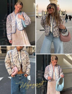 Foto 6 | Foto 6 | Chaqueta Acolchada Wyeysyt Con Estampado Floral Para Mujer Acolchada Blanca - Venta Internacional.