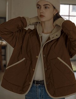 Foto 3 | Foto 3 | Chaqueta Acolchada Faleave Para Mujer Ligera Marrón Xl - Venta Internacional.