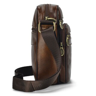 Foto 3 | Foto 3 | Paquete Casual Para Hombre Bandolera Ancha De Piel Auténtica Con Cremallera - Venta Internacional.