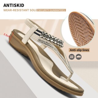 Foto 5 | Foto 5 | Sandalias Littleplum Con Soporte En Arco Con Diamantes De Imitación Blancos Talla 7 Para Mujer - Venta Internacional.