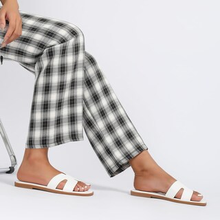 Foto 7 | Foto 7 | Slide Sandals Stratuxx Kaze Vestido Plano Con Punta Abierta Para Mujer Negro - Venta Internacional.