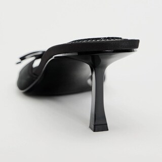 Foto 4 | Foto 4 | Sandalias Ufedo Para Mujer Con Tacón De Gatito Lazo Malla Color Negro Talla 42 - Venta Internacional.
