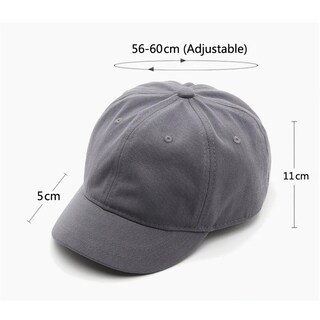 Foto 3 | Foto 3 | Gorra De Béisbol Talajee Ala Corta Algodón Sin Construir Gris - Venta Internacional.