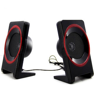 Foto 1 | Foto 1 | Altavoces De Escritorio De Madera 2.1 Usb De 5 W De Potencia De Salida Negro+rojo - Venta Internacional.