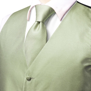 Foto 5 | Foto 5 | Conjunto De Chaleco Hi-tie Para Hombre Seda Verde Menta 3xl - Venta Internacional.
