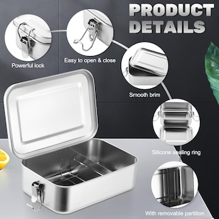 Foto 3 | Foto 3 | Contenedor De Almacenamiento De Alimentos Umigy Bento Box De Acero Inoxidable 550-2400 Ml - Venta Internacional.