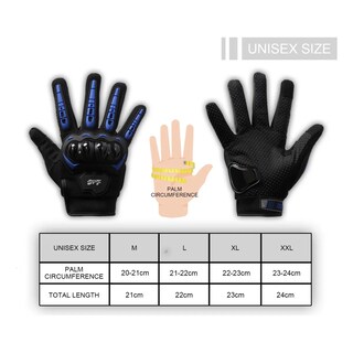 Foto 4 | Foto 4 | Guantes Proteccion Pantalla Táctil Lab.g De Dedo Para Motocicleta Azul M