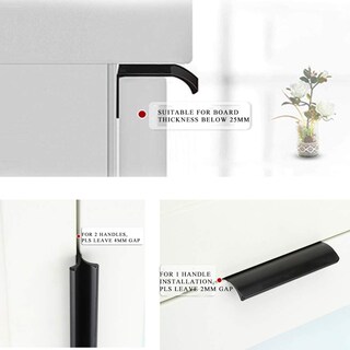 Foto 5 | Foto 5 | Tirador De Armario Jooja Estilo Moderno Con Borde De Dedo 120 Mm - Venta Internacional.