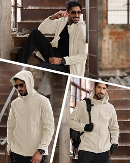 Foto 6 | Foto 6 | Chaqueta Polar Con Capucha Magcomsen Winter Para Hombre Color Beige Talla S - Venta Internacional.