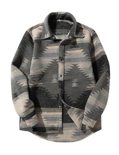 Foto 1 | Foto 1 | Shacket Findthy Para Hombre Franela Cepillada Estampado Étnico Azteca - Venta Internacional.