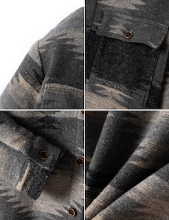 Foto 4 | Foto 4 | Shacket Findthy Para Hombre Franela Cepillada Estampado Étnico Azteca - Venta Internacional.