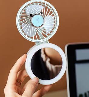 Foto 5 | Foto 5 | Espejo Cosmético Con Ventilador Pequeño Y Ligero  Ventilador De Bolsillo Plegable - Venta Internacional.