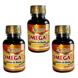 Foto 1 | Foto 1 | Omega 3 Naturalezam Salmon Alaska 1400mg 100 Capsulas 3 Pzs