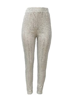 Foto 3 | Foto 3 | Pantalones Itnpbwus Con Lentejuelas Brillantes Para Mujer Plateados Talla S-xxl - Venta Internacional.