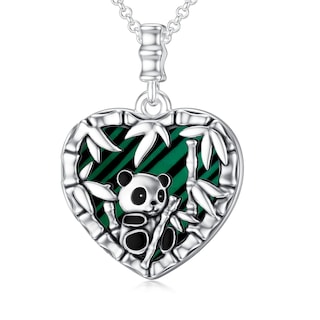 Foto 1 | Foto 1 | Collar Con Medallón Soulmeet Panda En Forma De Corazón Plata De Ley - Venta Internacional.