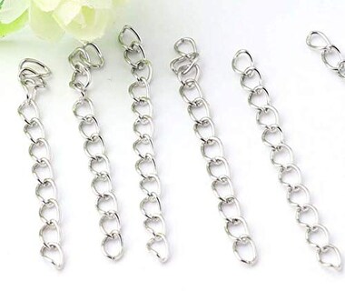 Foto 2 | Foto 2 | Collares Extensores De Cadena Woiwo 50 Unidades 5 Cm Aleación Chapada En Plata - Venta Internacional.