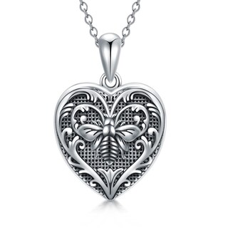 Foto 1 | Foto 1 | Collar Soulmeet Con Medallón De Abeja En Forma De Corazón En Plata De Ley - Venta Internacional.