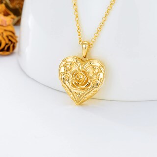 Foto 2 | Foto 2 | Collar Soulmeet Medallón De Plata Chapado En Oro De 18 Quilates Con Forma De Corazón Rosa - Venta Internacional.