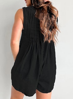 Foto 5 | Foto 5 | Romper Yoeasy Vaquero Sin Mangas Con Cuello En V Y Bolsillo Para Mujer - Venta Internacional.