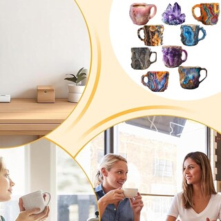 Foto 7 | Foto 7 | Taza De Café Riyhdo De Cristal Mineral De Resina 3d Novedosa Para Bebidas Calientes - Venta Internacional.