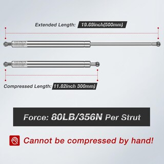 Foto 2 | Foto 2 | Amortiguadores Gas Strut Vepagoo C16-08053 20 Pulgadas 36 Kg - Venta Internacional.