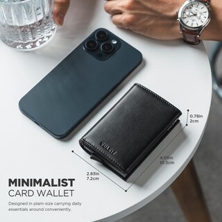 Foto 7 | Foto 7 | Billetera Vulkit Para Hombre Piel De Vacuno De Primera Calidad Con Bloqueo Rfid - Venta Internacional.