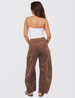 Foto 4 | Foto 4 | Pantalones De Pana Seekme Barrel De Cintura Elástica De Cintura Media Para Mujer - Venta Internacional.