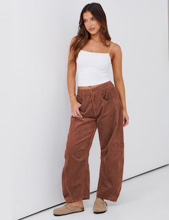 Foto 6 | Foto 6 | Pantalones Vaqueros De Pana Liviefent Para Mujer Color Burdeos Talla Xl - Venta Internacional.