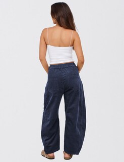 Foto 4 | Foto 4 | Pantalones De Pana Seekme Barrel De Cintura Elástica De Cintura Media Para Mujer - Venta Internacional.