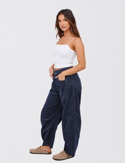 Foto 5 | Foto 5 | Pantalones De Pana Seekme Barrel De Cintura Elástica De Cintura Media Para Mujer - Venta Internacional.
