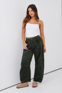 Foto 3 | Foto 3 | Pantalones Vaqueros Lviefent De Pana Para Mujer Color Verde Oscuro Talla Xl - Venta Internacional.