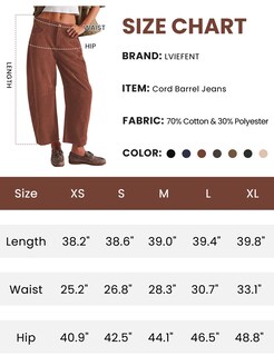 Foto 5 | Foto 5 | Pantalones Vaqueros De Pana Liviefent Para Mujer Color Burdeos Talla S - Venta Internacional.