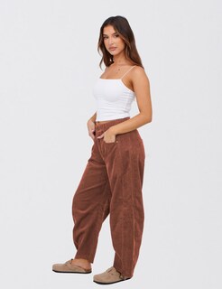 Foto 7 | Foto 7 | Pantalones Vaqueros De Pana Liviefent Para Mujer Color Burdeos Talla S - Venta Internacional.