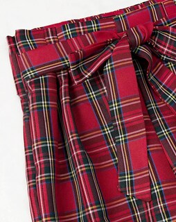 Foto 3 | Foto 3 | Pantalones Palazzo Lifeshe Para Mujer Tartán Estampado A Cuadros Color Rojo - Venta Internacional.