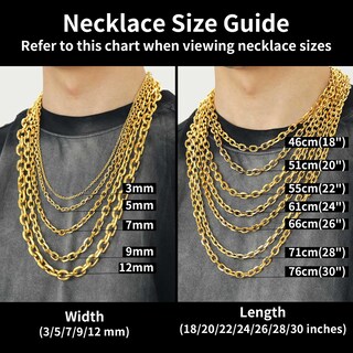 Foto 5 | Foto 5 | Collar Chainshouse Gold Cable Link 12 Mm Para Hombre 71 Cm - Venta Internacional.