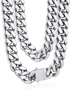Foto 1 | Foto 1 | Collar Bandmax Cadena Grande Y Gruesa De Acero Inoxidable De 12 Mm De Ancho - Venta Internacional.