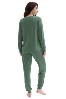 Foto 6 | Foto 6 | Pijama Joyaria De Viscosa Y Bambú Pijama Para Mujer Color Oliva Xxl - Venta Internacional.