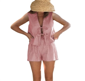 Foto 1 | Foto 1 | Conjunto Lounge Yuemengxuan Casual De Verano De 2 Piezas Para Mujer - Venta Internacional.