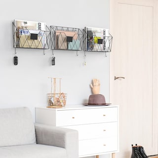Foto 4 | Foto 4 | Organizador De Archivos De Pared Ybing Para Colgar En Malla  6 Unidades  Color Negro - Venta Internacional.
