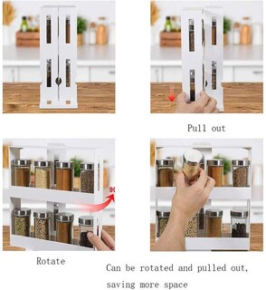 Foto 5 | Foto 5 | Soporte Giratorio Spice Rack Veizn Para Almacenamiento De Condimentos Plástico - Venta Internacional.