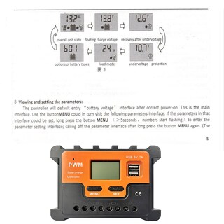Foto 4 | Foto 4 | Panel Solar Dual Con Controlador De Carga Solar Pwm Con Pantalla Lcd - Venta Internacional.