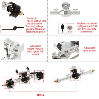 Foto 4 | Foto 4 | Ejes Meus Racing Cvd Isocinéticos De 3 Secciones Para Axial Scx24 - Venta Internacional.