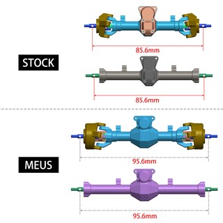 Foto 5 | Foto 5 | Ejes Meus Racing Cvd Isocinéticos De 3 Secciones Para Axial Scx24 - Venta Internacional.